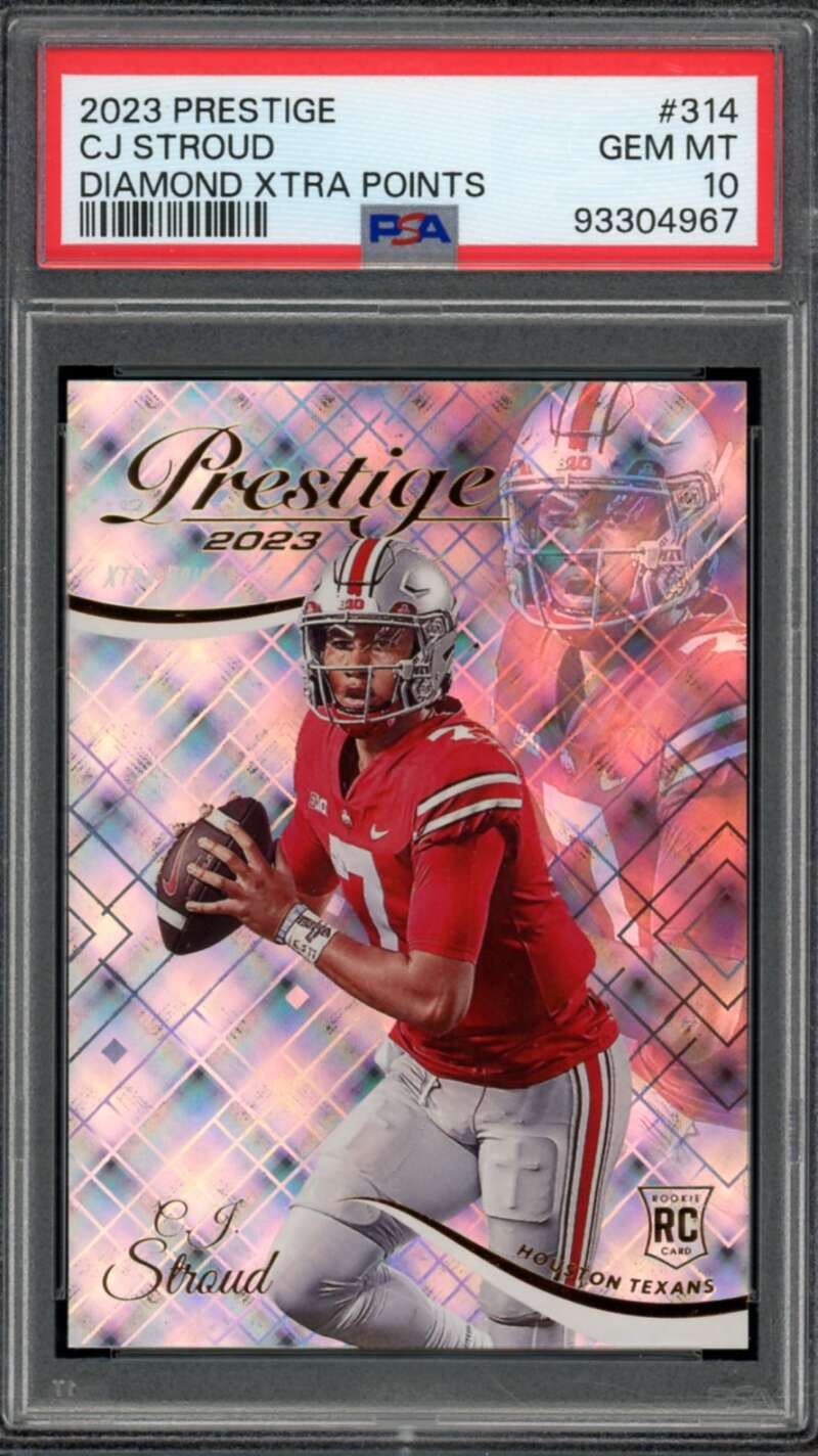 C.J. Stroud Rookie Card 2023 Prestige Diamond Xtra Points #314 PSA 10 Image 1