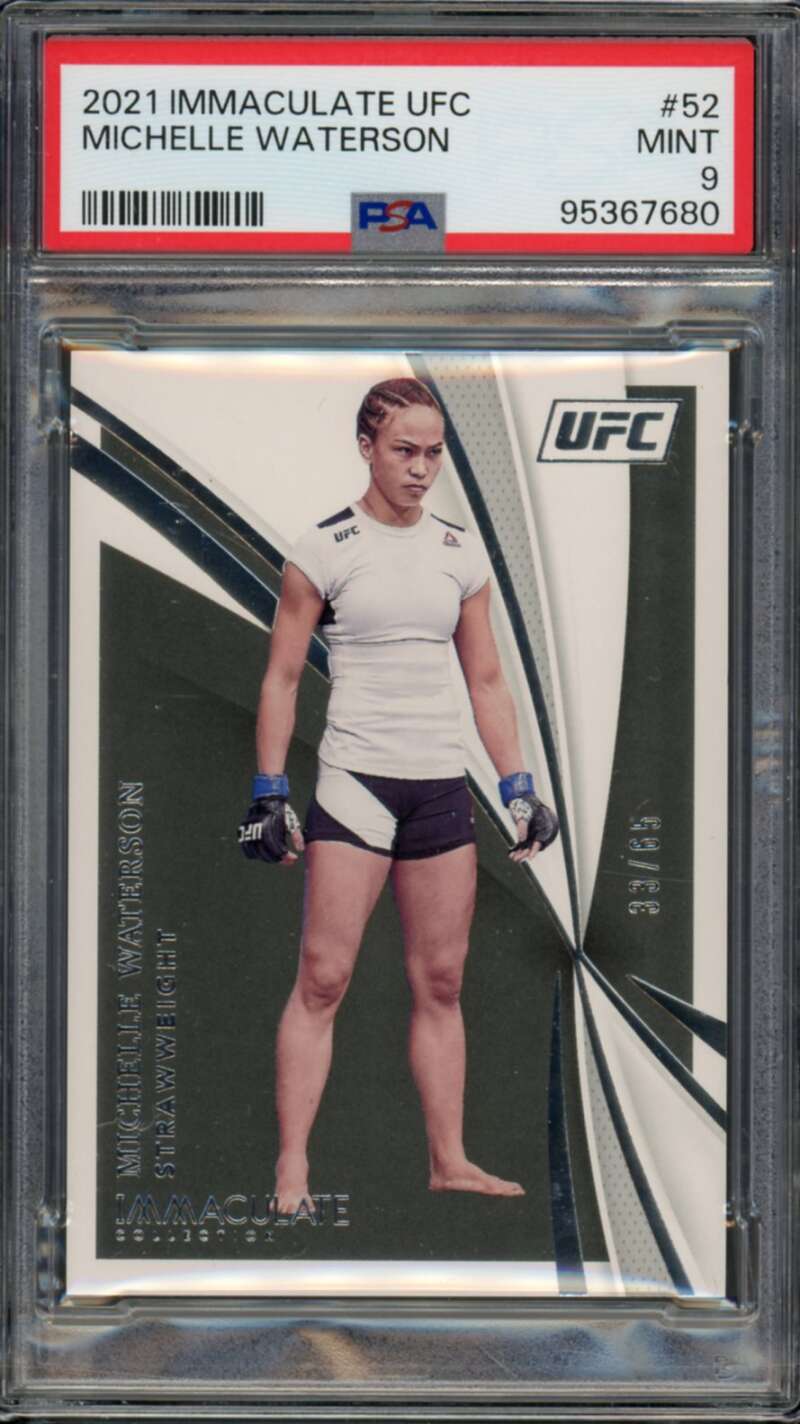 Michelle Waterson Card 2021 Immaculate UFC #52 (#d 33/65) (pop 1) PSA 9 Image 1