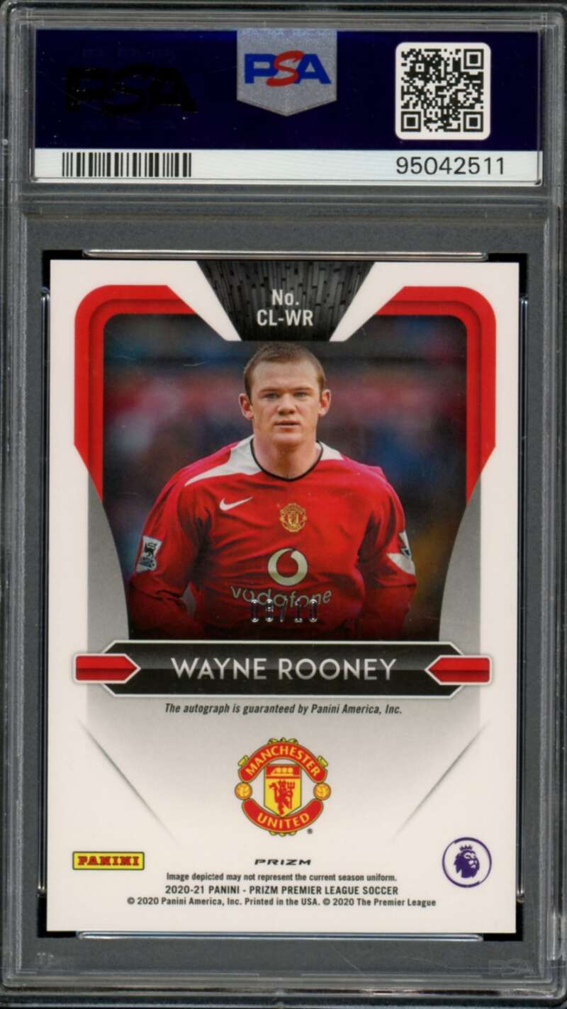 Wayne Rooney 2020 Panini Prizm Club Legends Sig Gold Choice (8/10) #CLWR PSA 10 Image 2