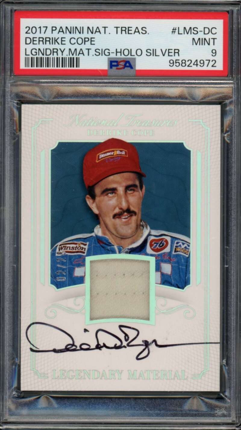 Derrike Cope 2017 National Treasures Legendary Materials Signatures #LMSDC PSA 9 Image 1