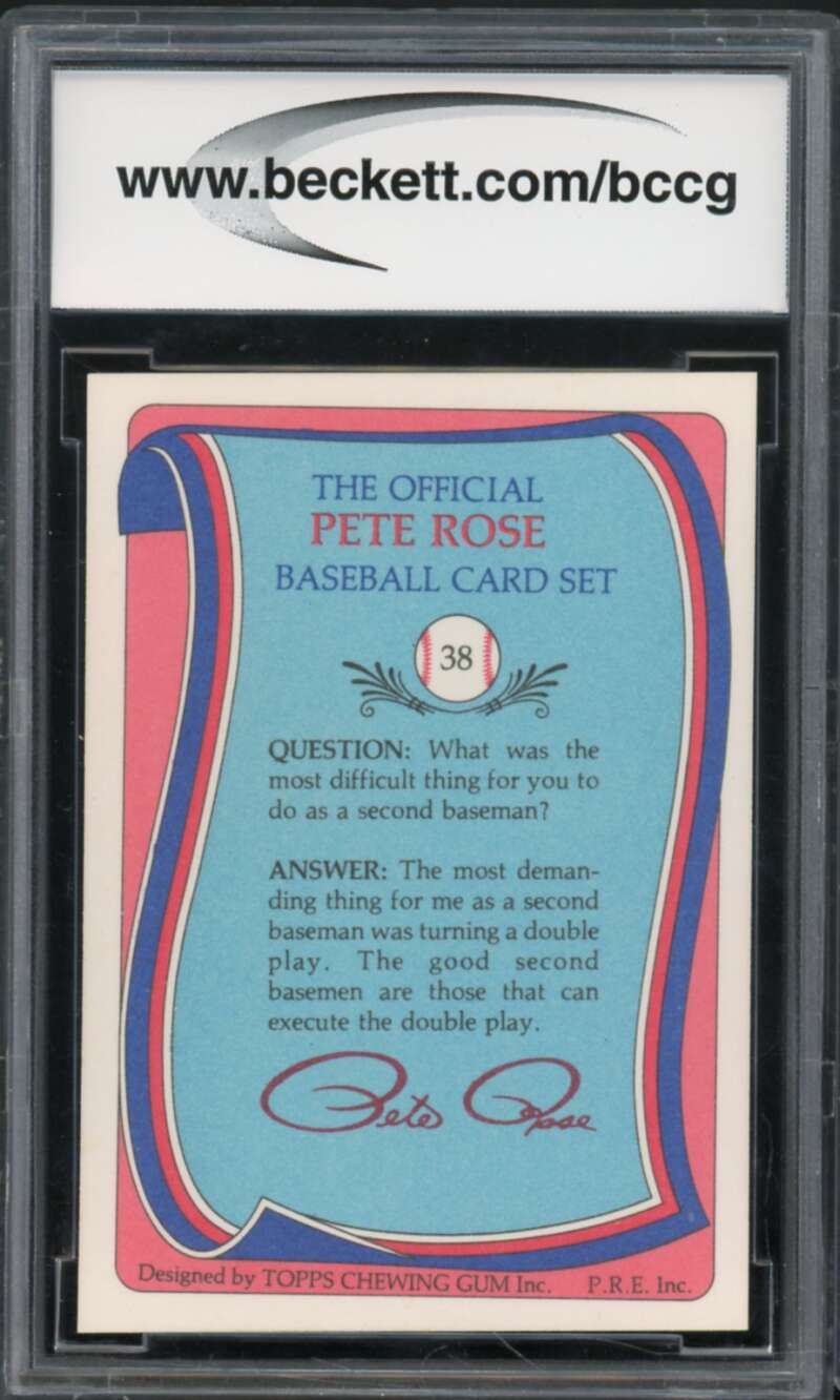 1985 Topps Rose #38 Pete Rose Authentic Autograph BGS Authentic Auto Image 2