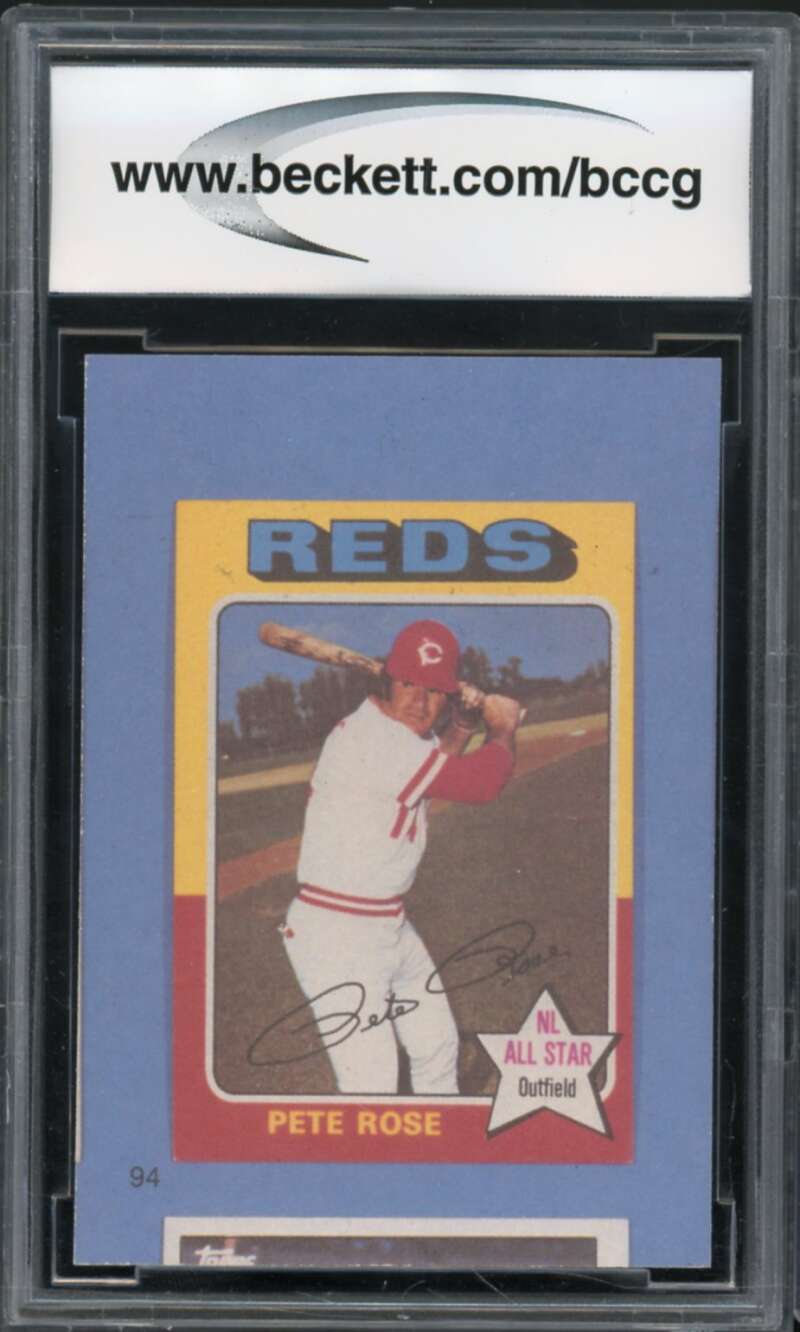 1985 Topps Rose #94 Pete Rose Authentic Autograph BGS Authentic Auto Image 2