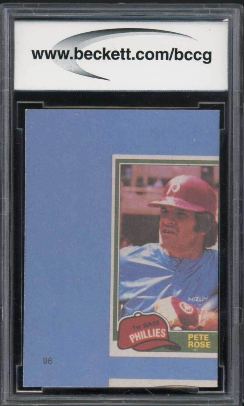 1985 Topps Rose #96 Pete Rose Authentic Autograph BGS Authentic Auto Image 2