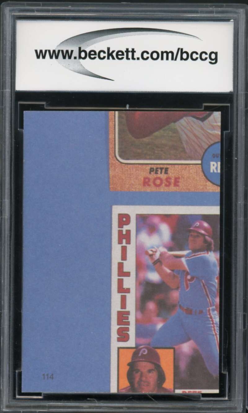 1985 Topps Rose #114 Pete Rose Authentic Autograph BGS Authentic Auto Image 2