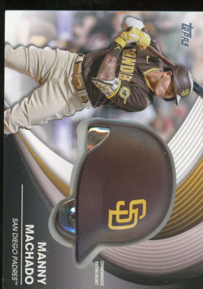 Manny Machado Card 2022 Topps Commemorative Batting Helmet Relics #BHMM  Image 1