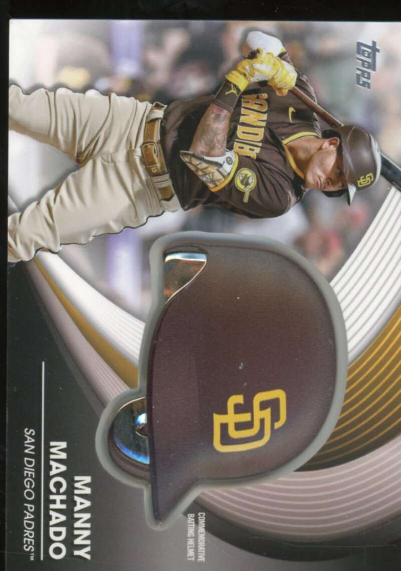 Manny Machado Card 2022 Topps Commemorative Batting Helmet Relics #BHMM  Image 1