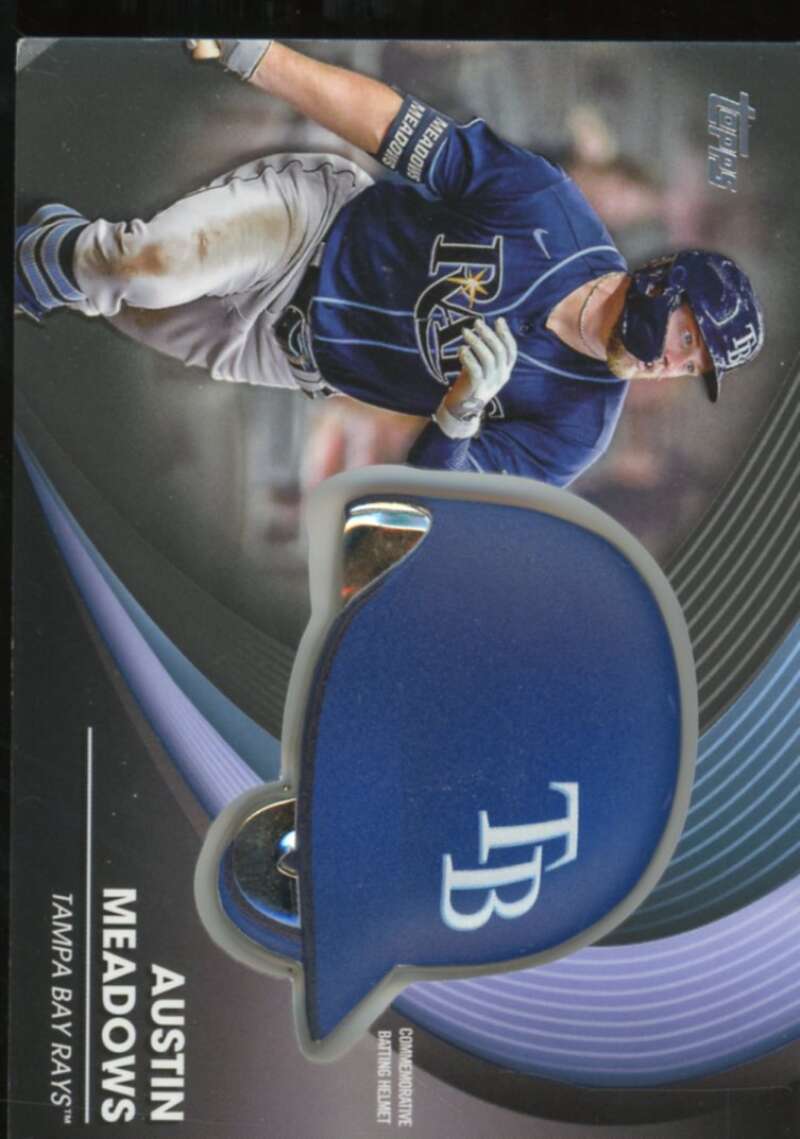 Austin Meadows Card 2022 Topps Commemorative Batting Helmet Relics #BHAM  Image 1