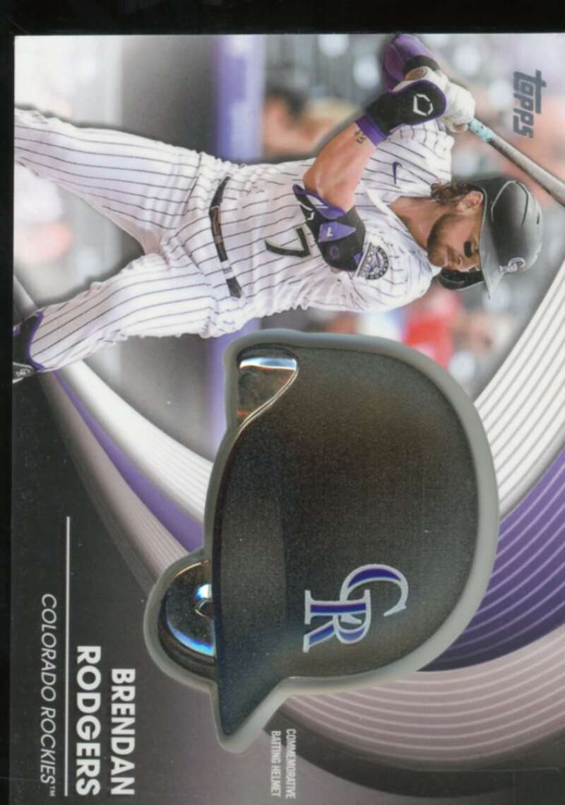 Brendan Rodgers Card 2022 Topps Update Commemorative Batting Helmet #BHBR  Image 1