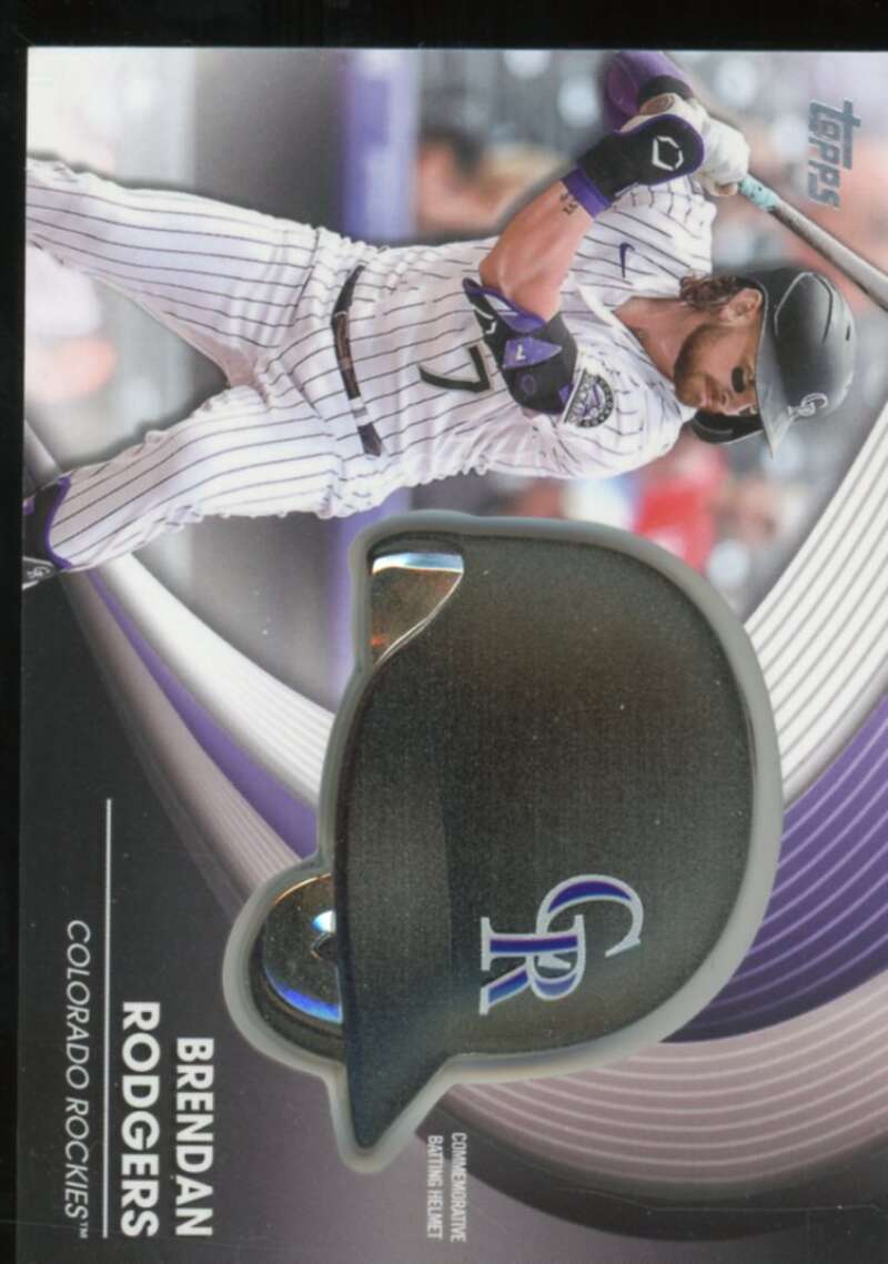 Brendan Rodgers Card 2022 Topps Update Commemorative Batting Helmet #BHBR  Image 1