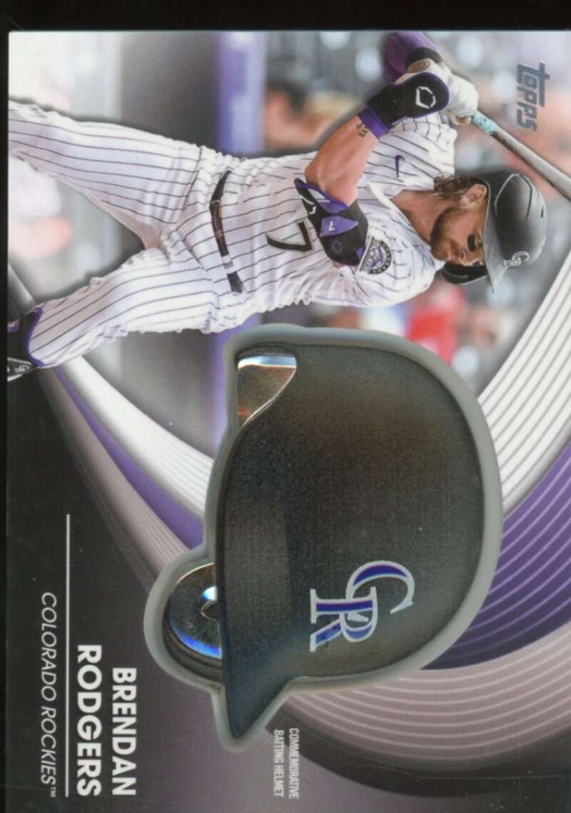 Brendan Rodgers Card 2022 Topps Update Commemorative Batting Helmet #BHBR  Image 1