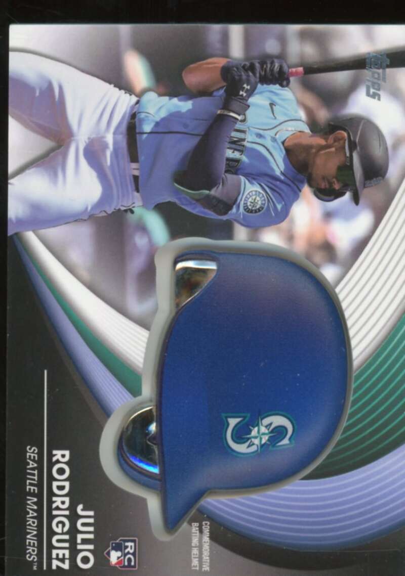 Julio Rodriguez Rookie 2022 Topps Update Commemorative Batting Helmet #BHJR  Image 1