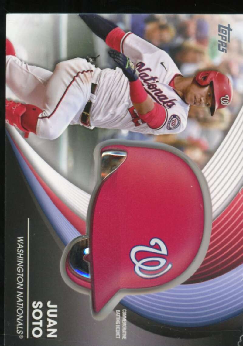 Juan Soto Card 2022 Topps Commemorative Batting Helmet Relics #BHJS  Image 1