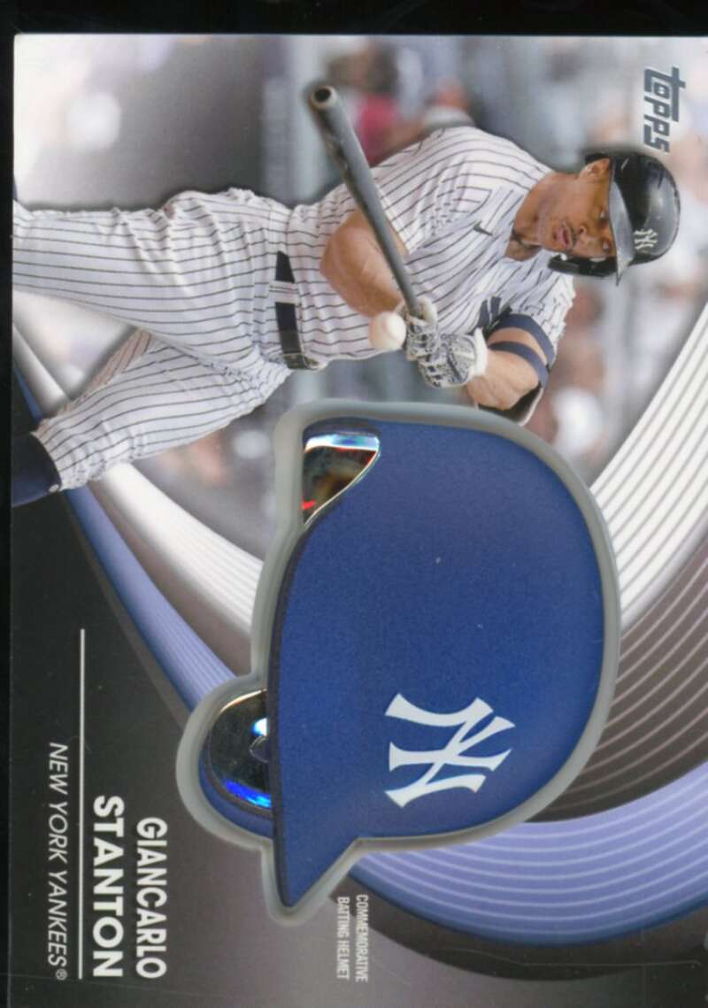Giancarlo Stanton Card 2022 Topps Commemorative Batting Helmet Relics #BHGS  Image 1