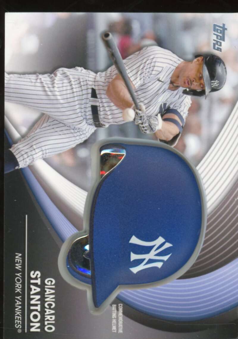 Giancarlo Stanton Card 2022 Topps Commemorative Batting Helmet Relics #BHGS  Image 1