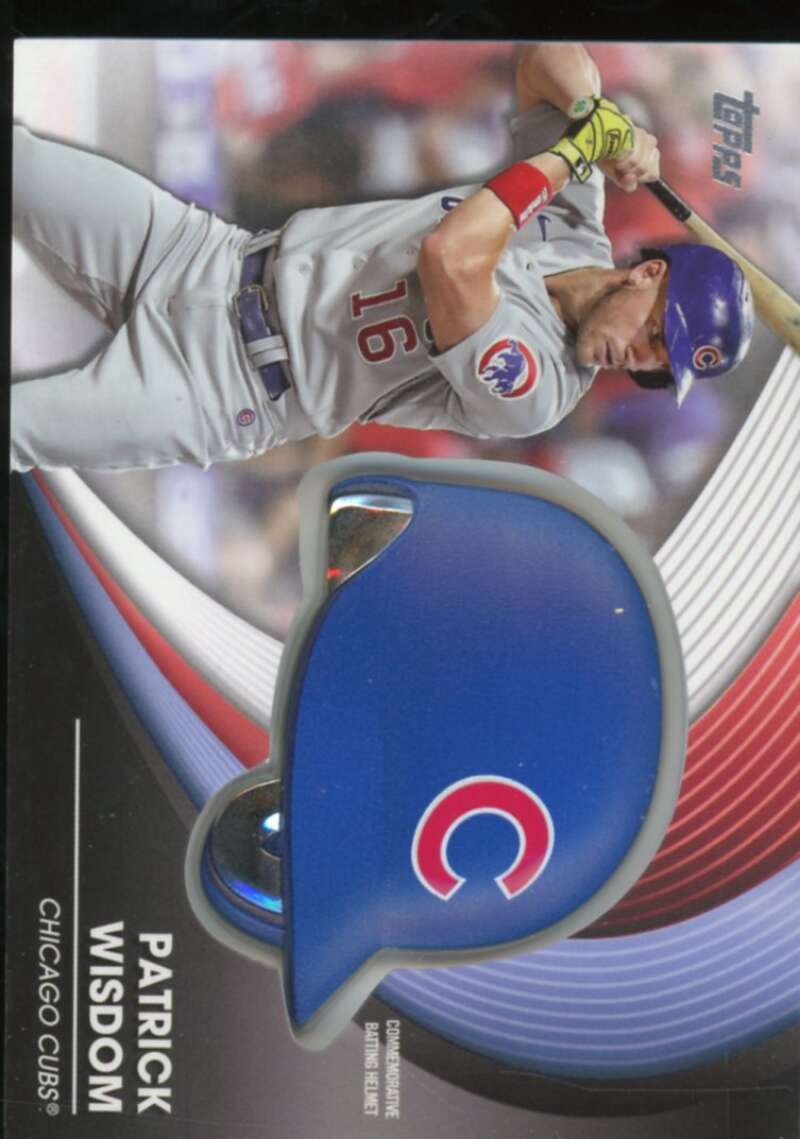 Patrick Wisdom Card 2022 Topps Update Commemorative Batting Helmet #BHPW  Image 1
