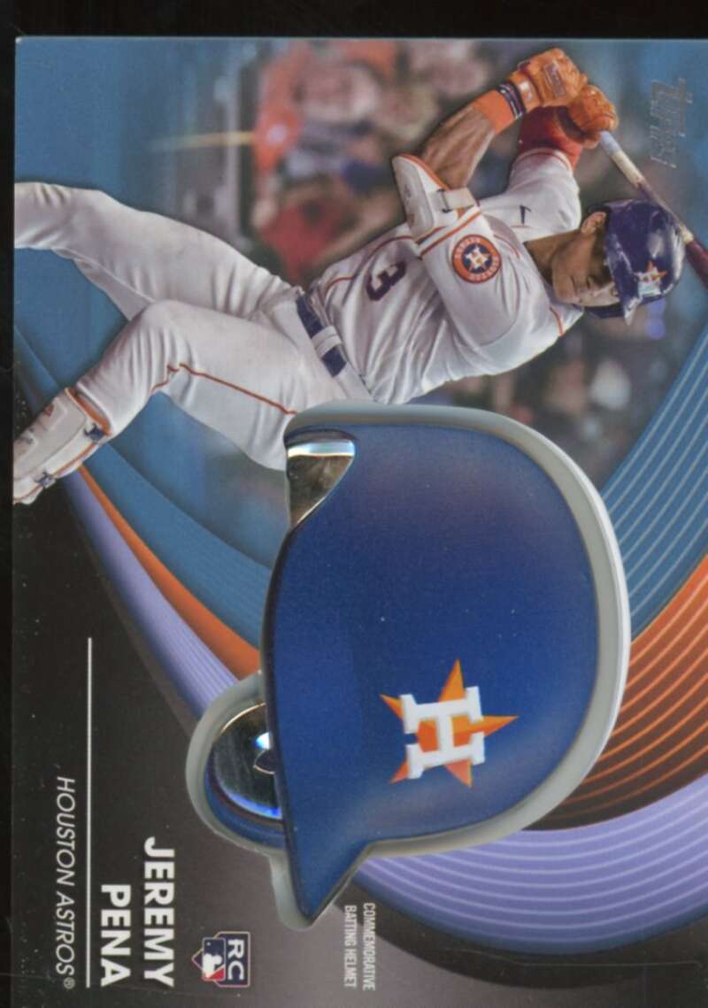 Jeremy Pena Rookie Card 2022 Topps Update Commemorative Batting Helmet #BHJPE  Image 1