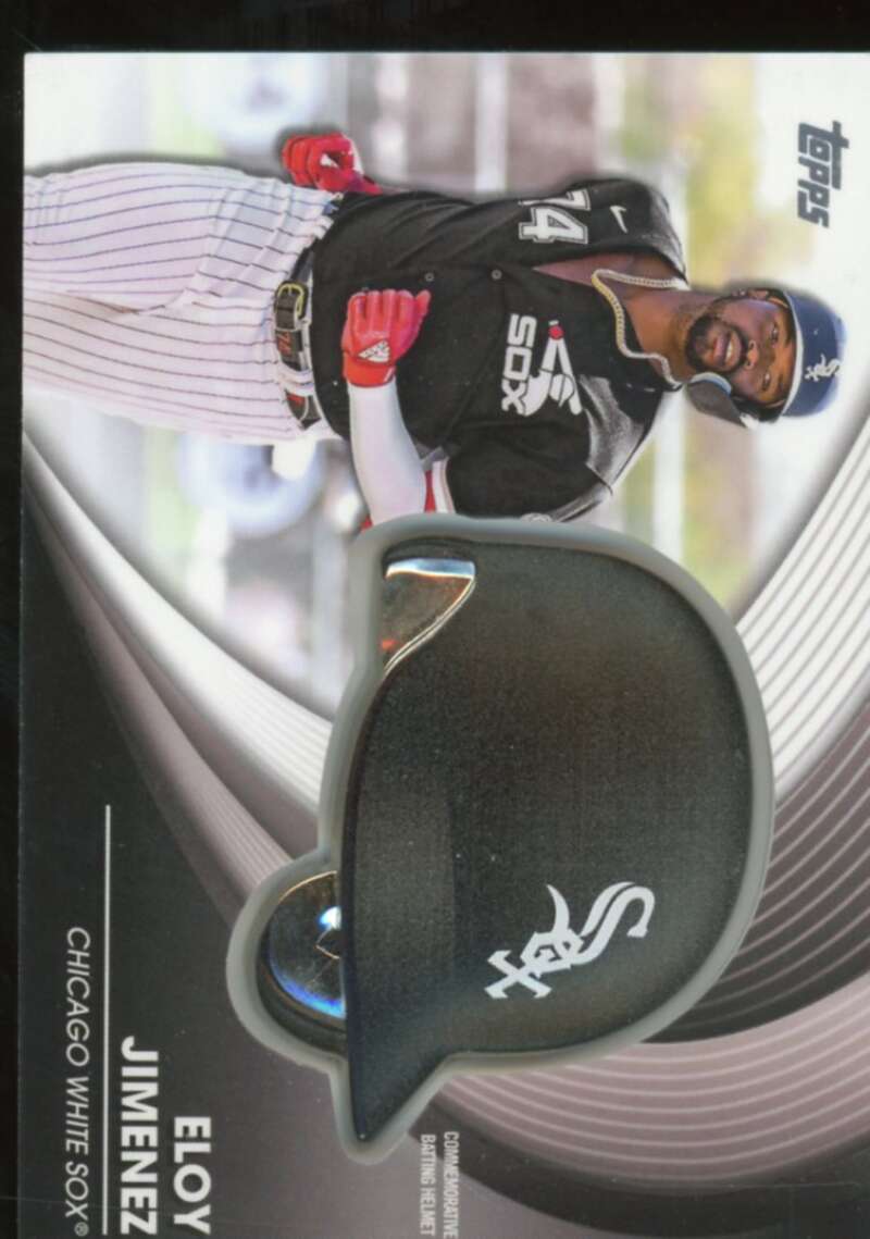Eloy Jimenez Card 2022 Topps Update Commemorative Batting Helmet #BHEJ  Image 1
