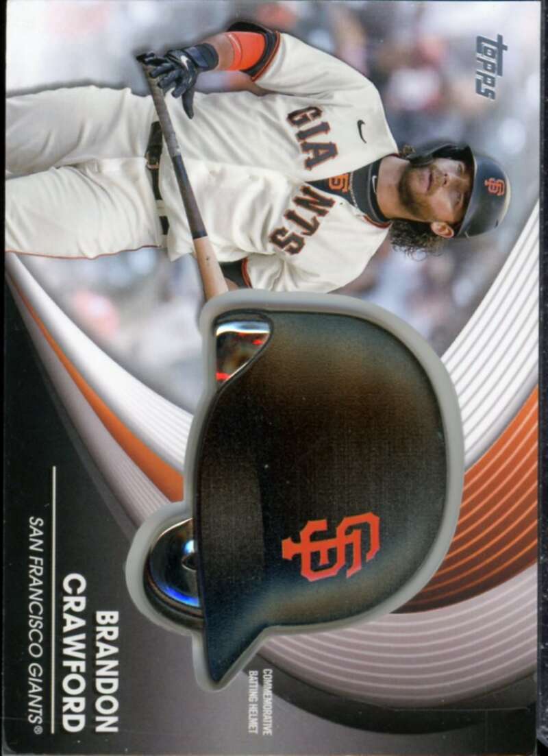 Brandon Crawford Card 2022 Topps Commemorative Batting Helmet Relics #BHBC  Image 1