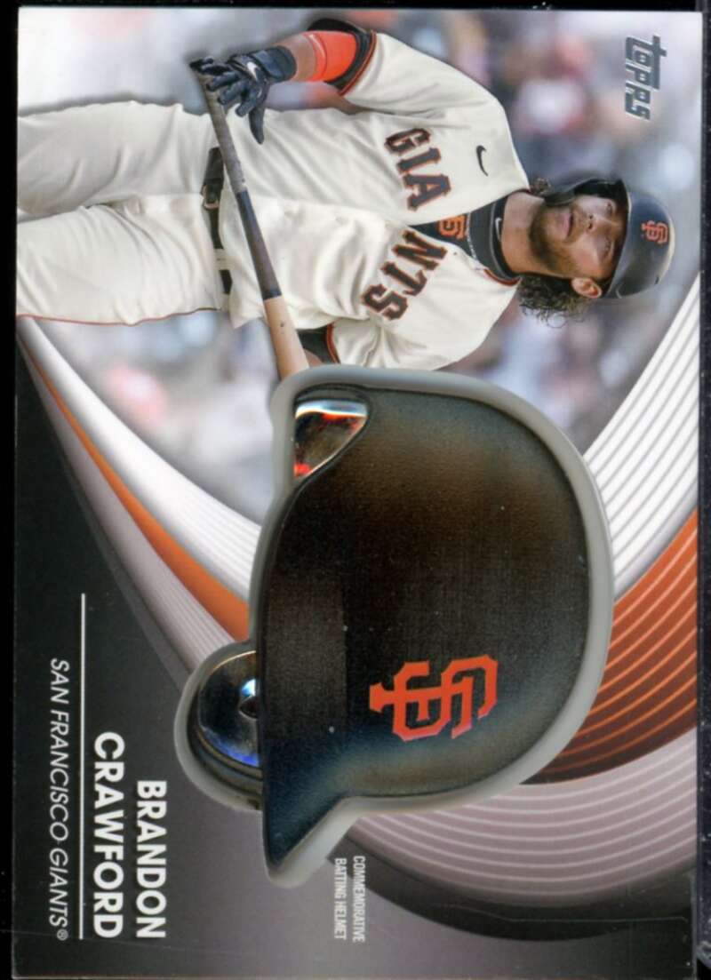 Brandon Crawford Card 2022 Topps Commemorative Batting Helmet Relics #BHBC  Image 1