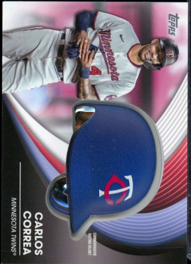 Carlos Correa Card 2022 Topps Update Commemorative Batting Helmet #BHCC  Image 1