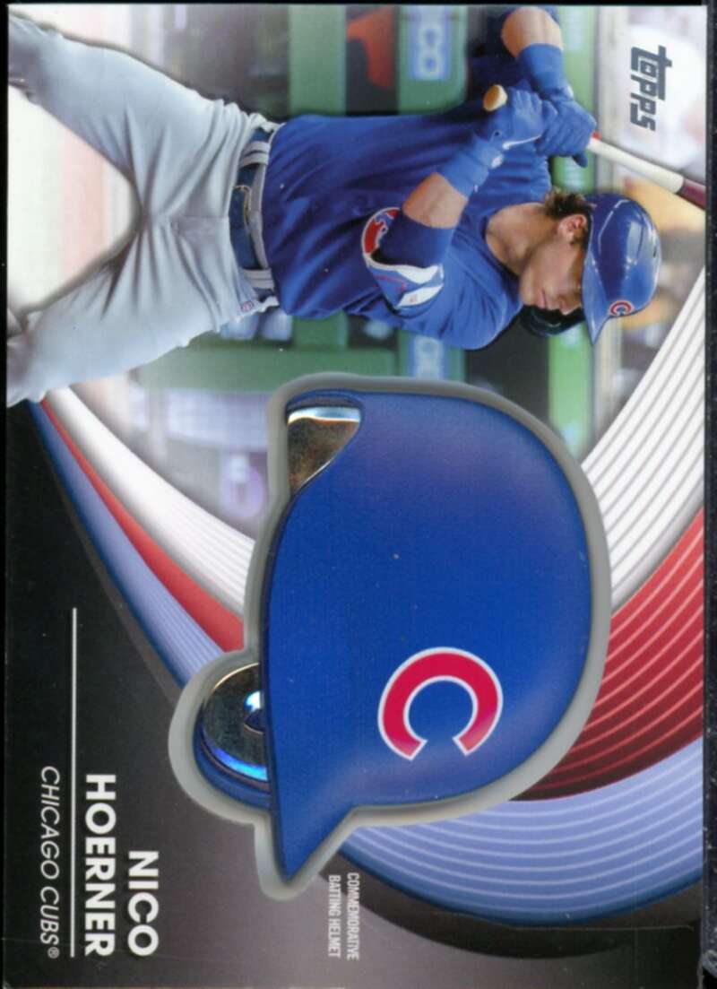 Nico Hoerner Card 2022 Topps Commemorative Batting Helmet Relics #BHNH  Image 1