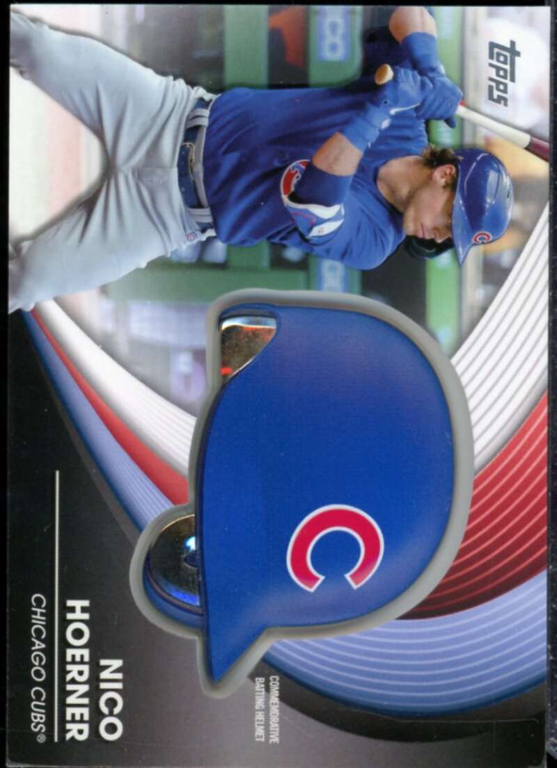 Nico Hoerner Card 2022 Topps Commemorative Batting Helmet Relics #BHNH  Image 1