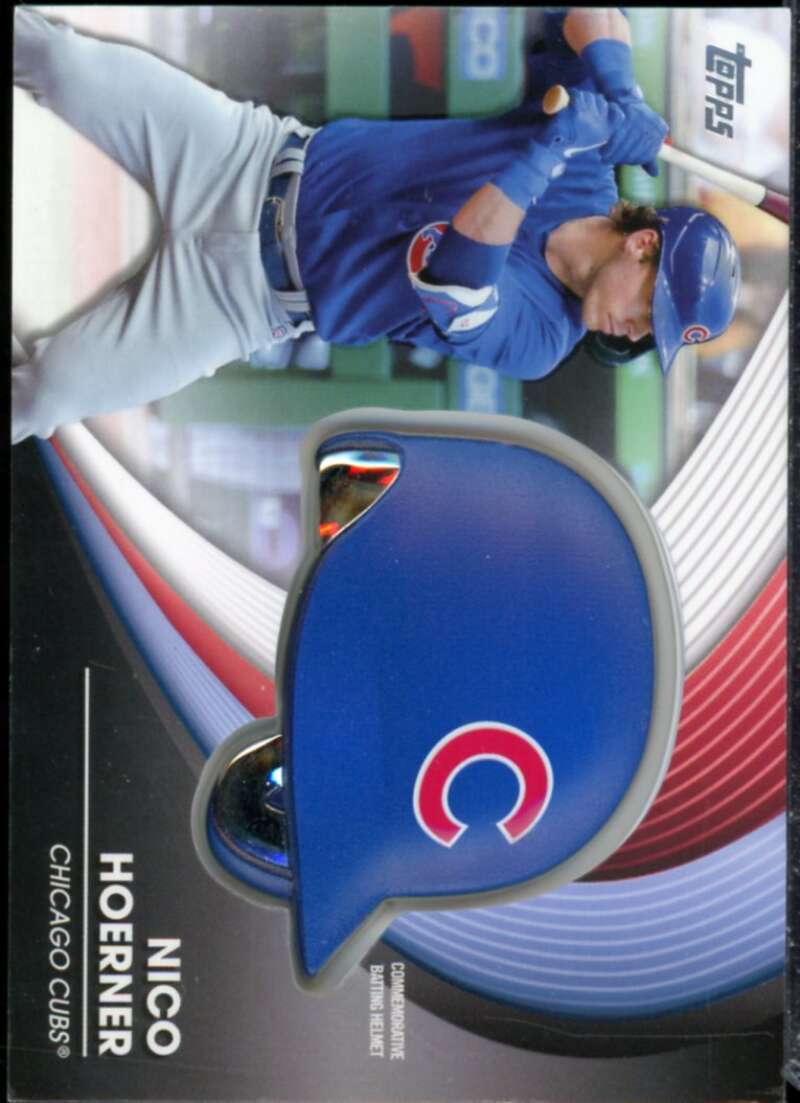 Nico Hoerner Card 2022 Topps Commemorative Batting Helmet Relics #BHNH  Image 1