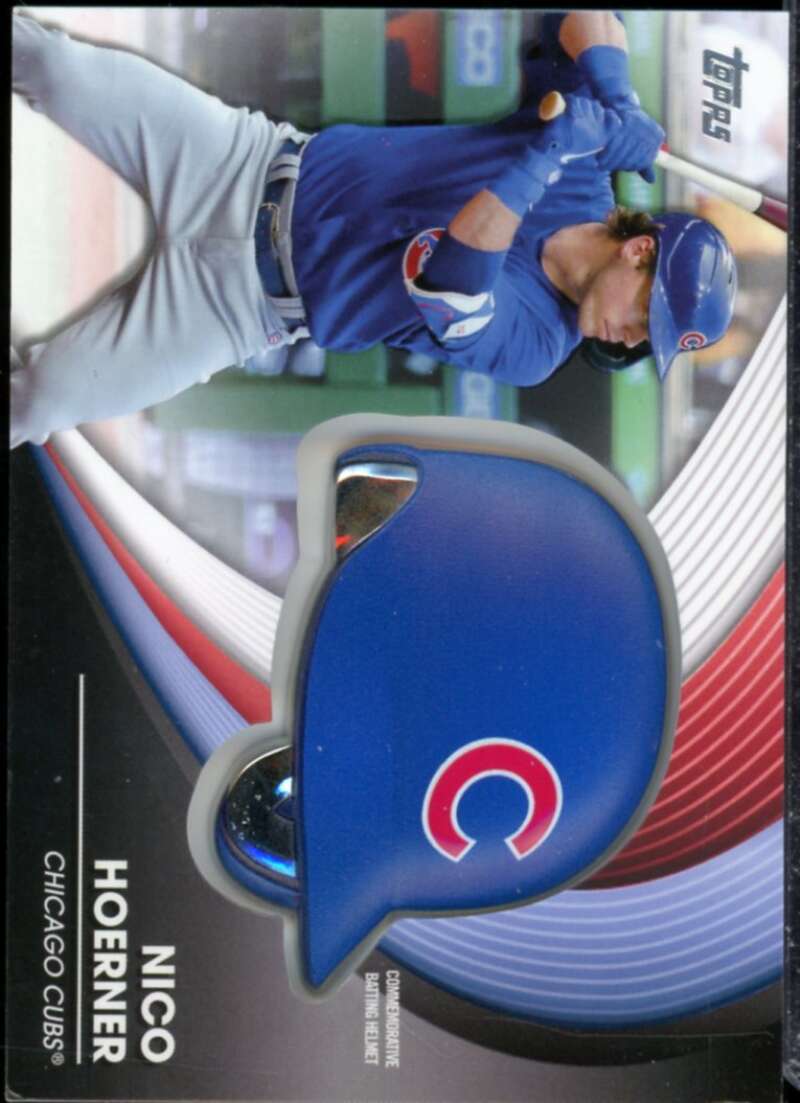 Nico Hoerner Card 2022 Topps Commemorative Batting Helmet Relics #BHNH  Image 1