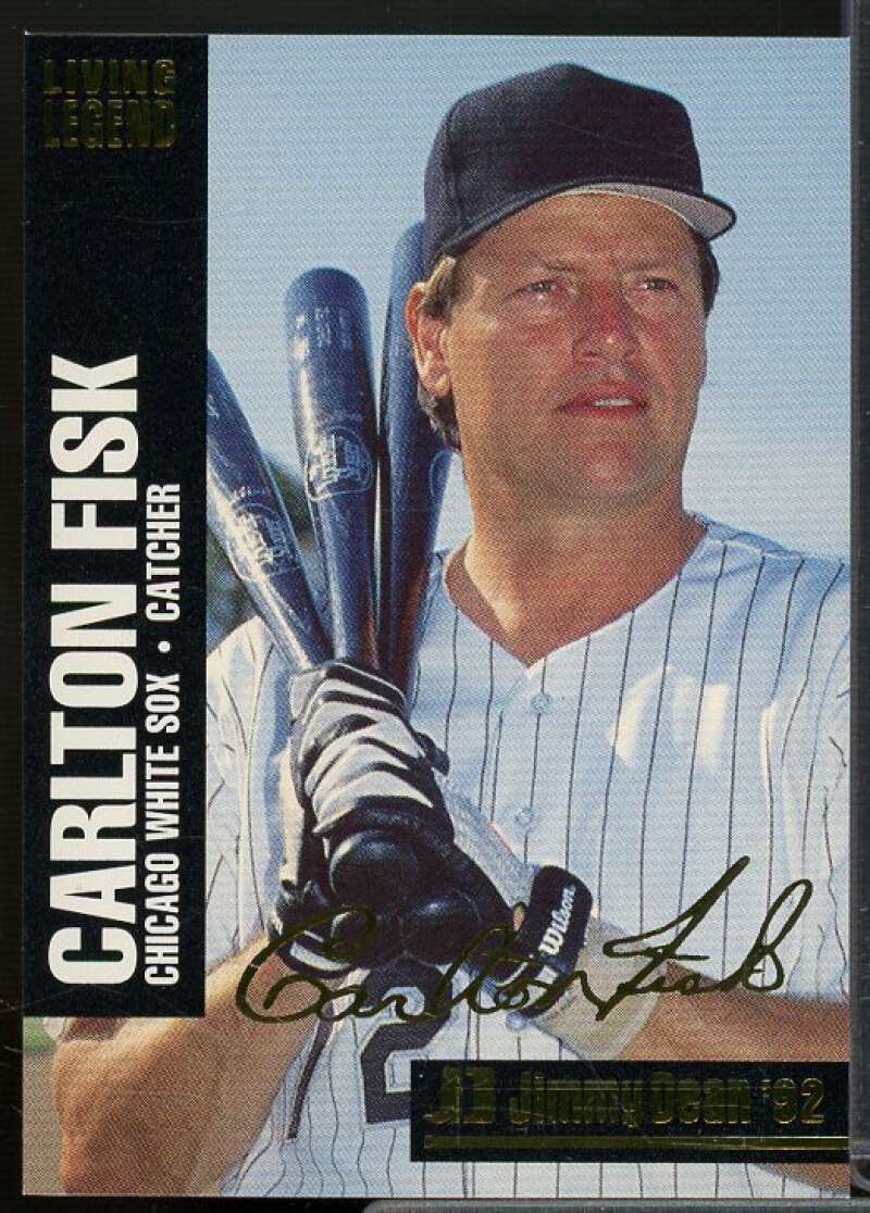 Carlton Fisk Card 1992 Jimmy Dean Living Legends #2  Image 1