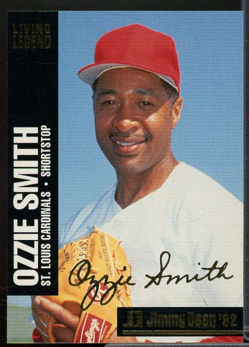 Ozzie Smith Card 1992 Jimmy Dean Living Legends #3  Image 1