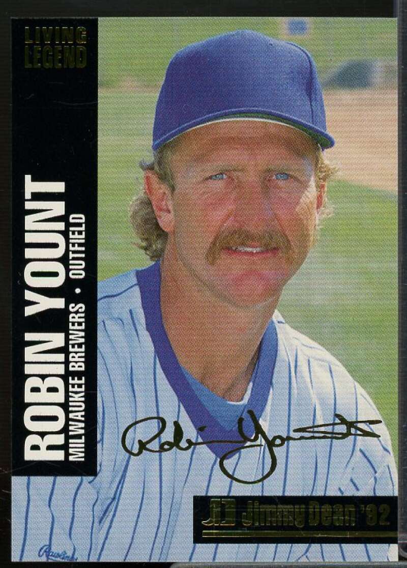 Robin Yount Card 1992 Jimmy Dean Living Legends #4  Image 1