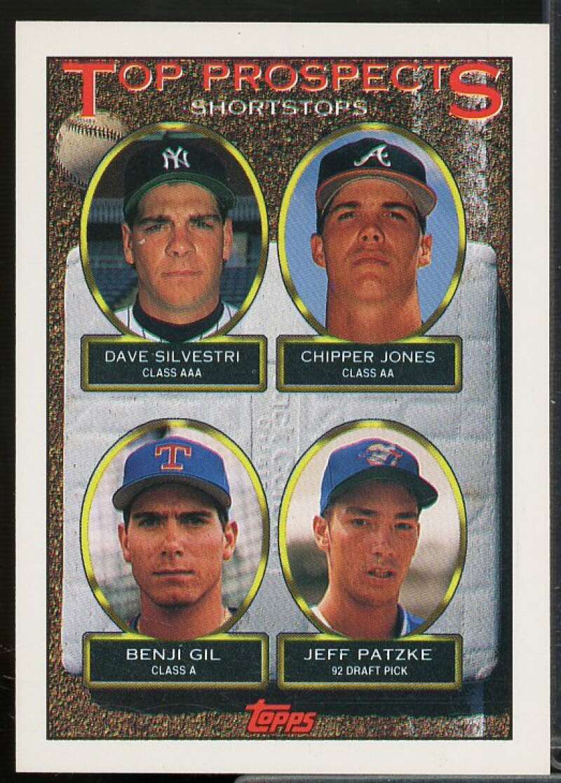 Dave Silvestri/Chipper Jones/Benji Gil/Jeff Patzke Card 1993 Topps #529  Image 1