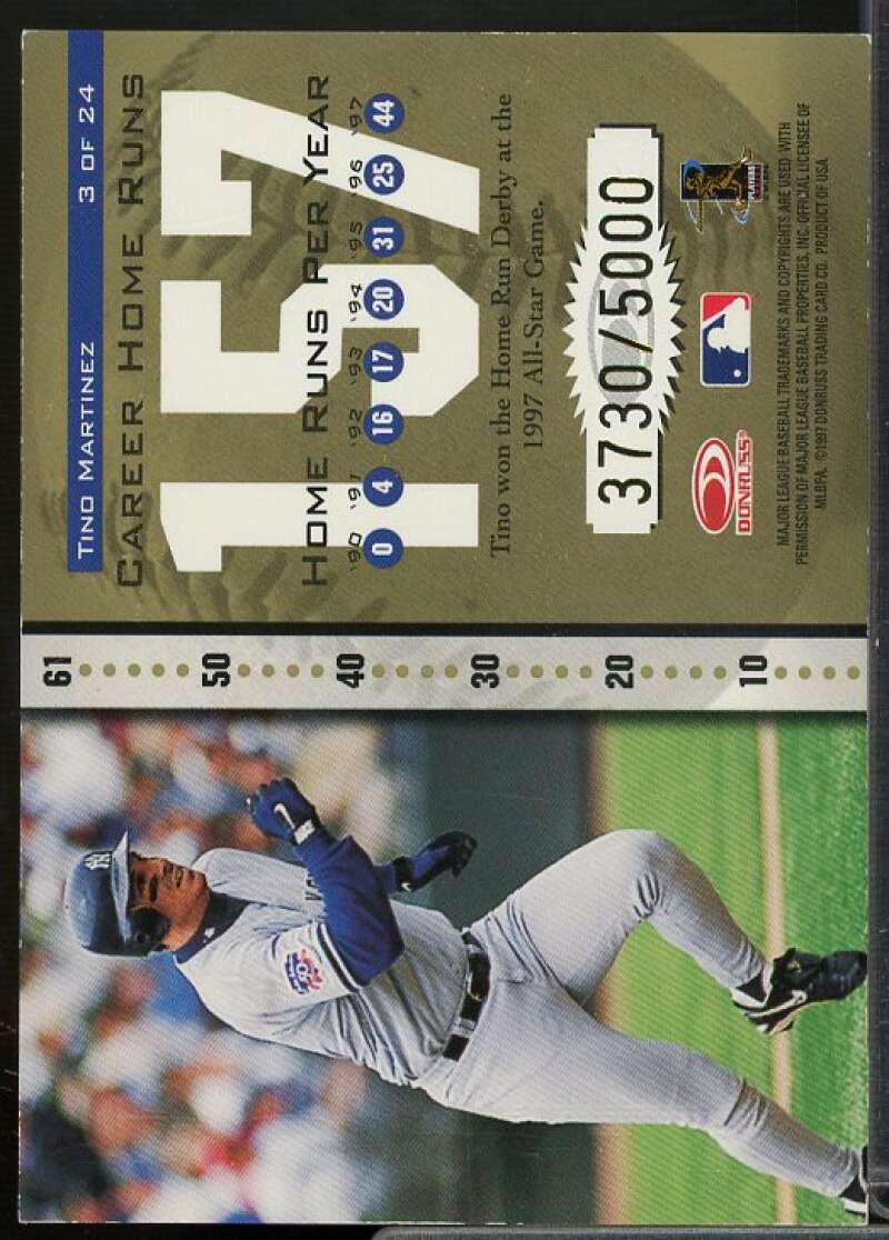 Tino Martinez Card 1998 Donruss Longball Leaders #3  Image 2