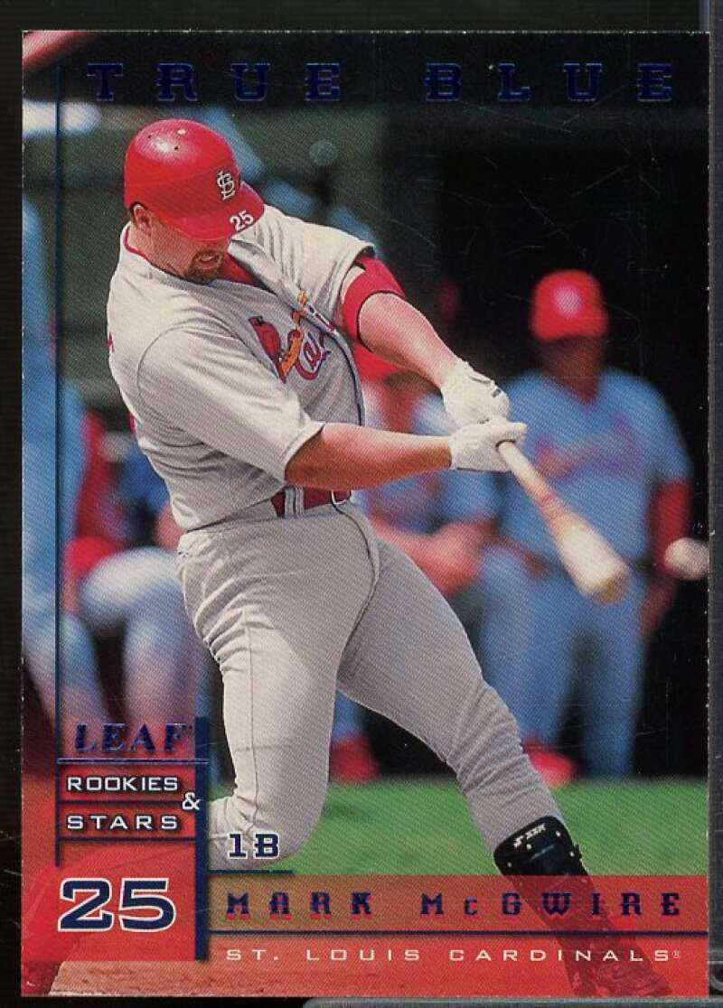 Mark McGwire Card 1998 Leaf Rookies Stars True Blue #41  Image 1