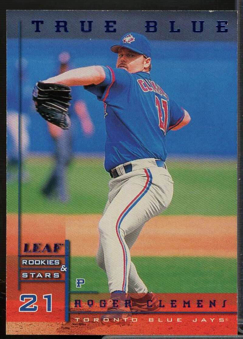 Roger Clemens Card 1998 Leaf Rookies Stars True Blue #40  Image 1