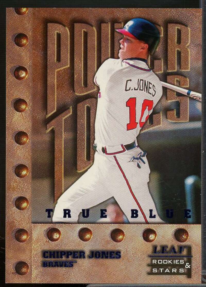 Chipper Jones PT Card 1998 Leaf Rookies Stars True Blue #146  Image 1