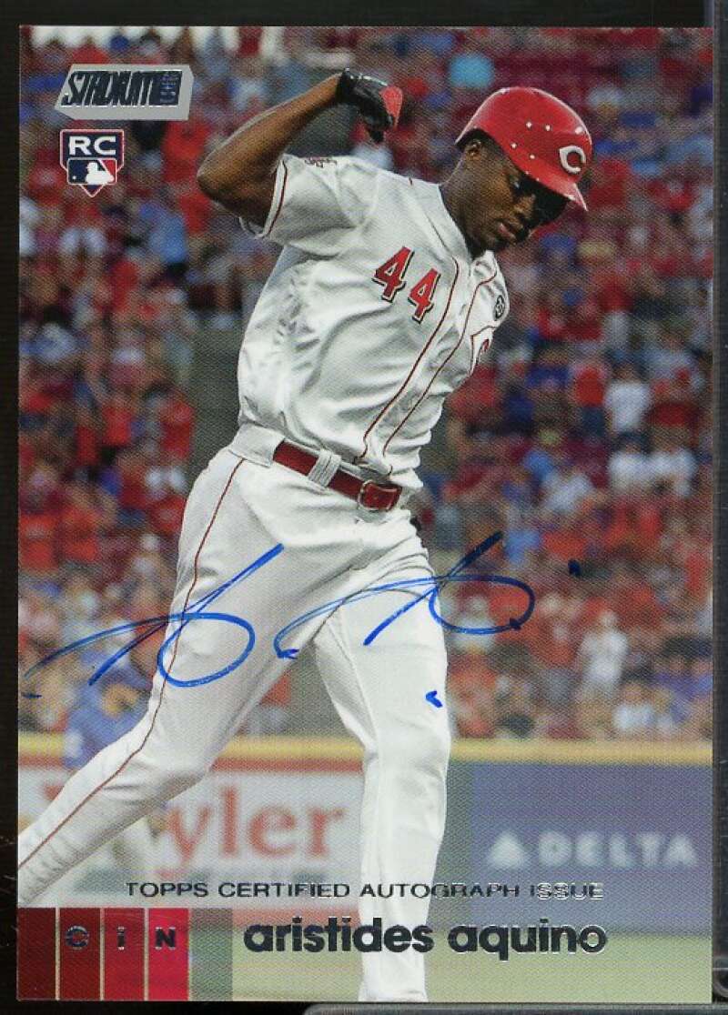 Aristides Aquino Rookie Card 2020 Stadium Club Autographs #AAA  Image 1