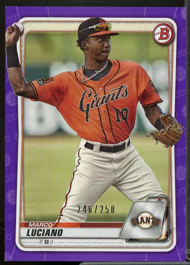 Marco Luciano Card 2020 Bowman Prospects Purple #BP103  Image 1