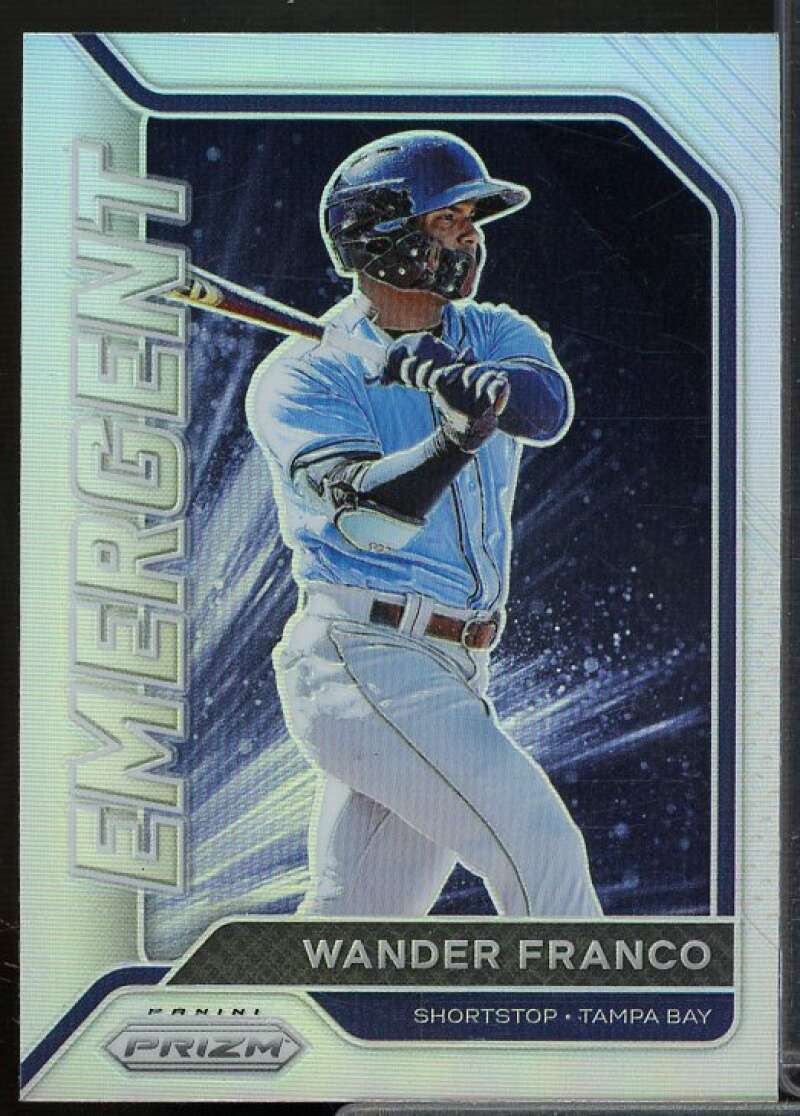 Wander Franco Rookie Card 2021 Panini Prizm Emergent Prizms Silver #1  Image 1