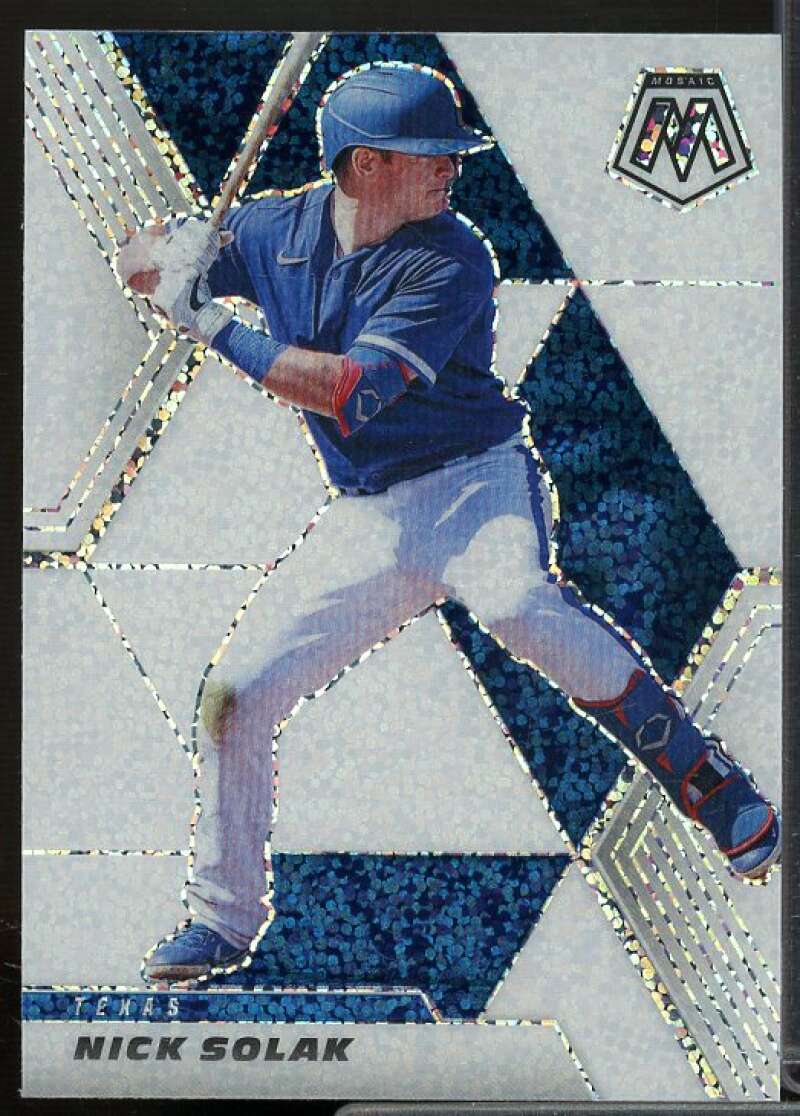 Nick Solak Card 2021 Panini Mosaic Mosaic White Sparkle #104  Image 1