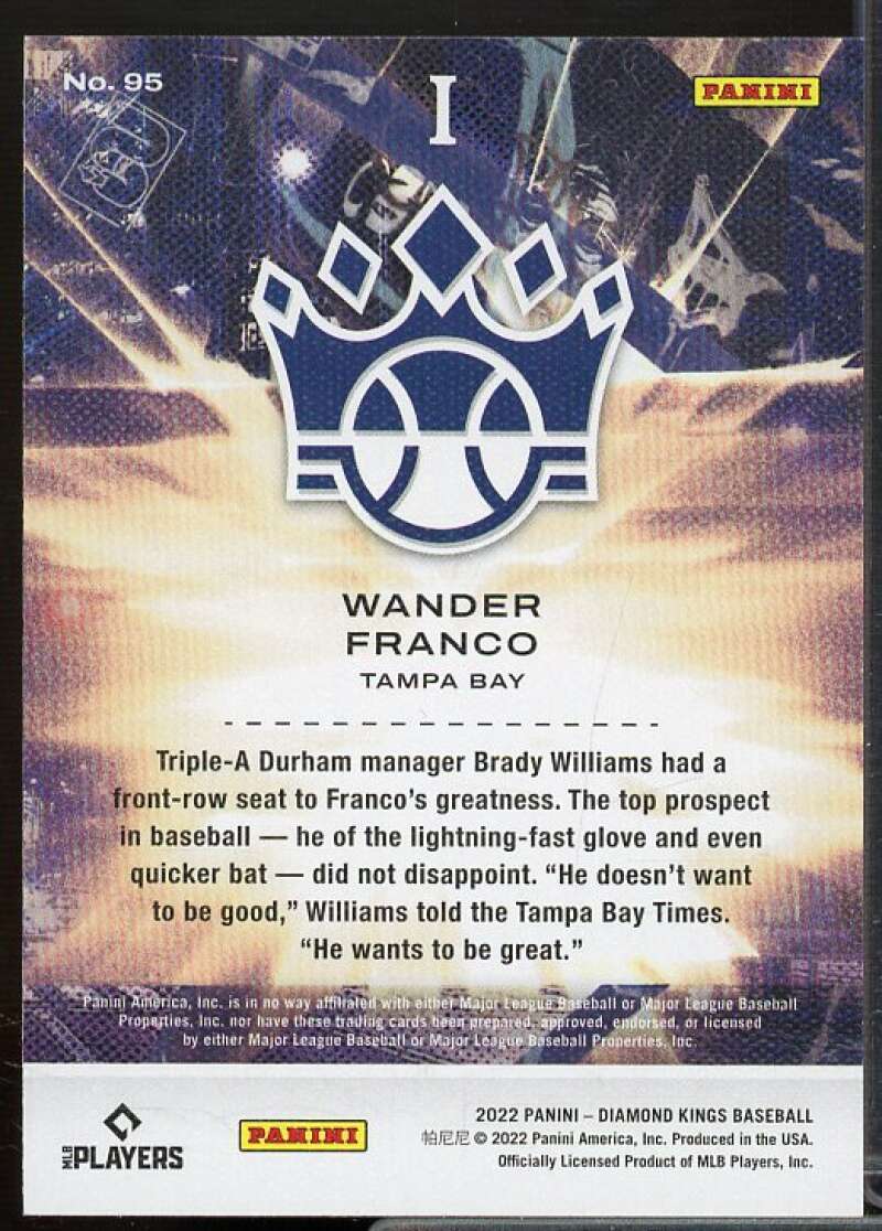 Wander Franco Rookie Card 2022 Diamond Kings #95  Image 2