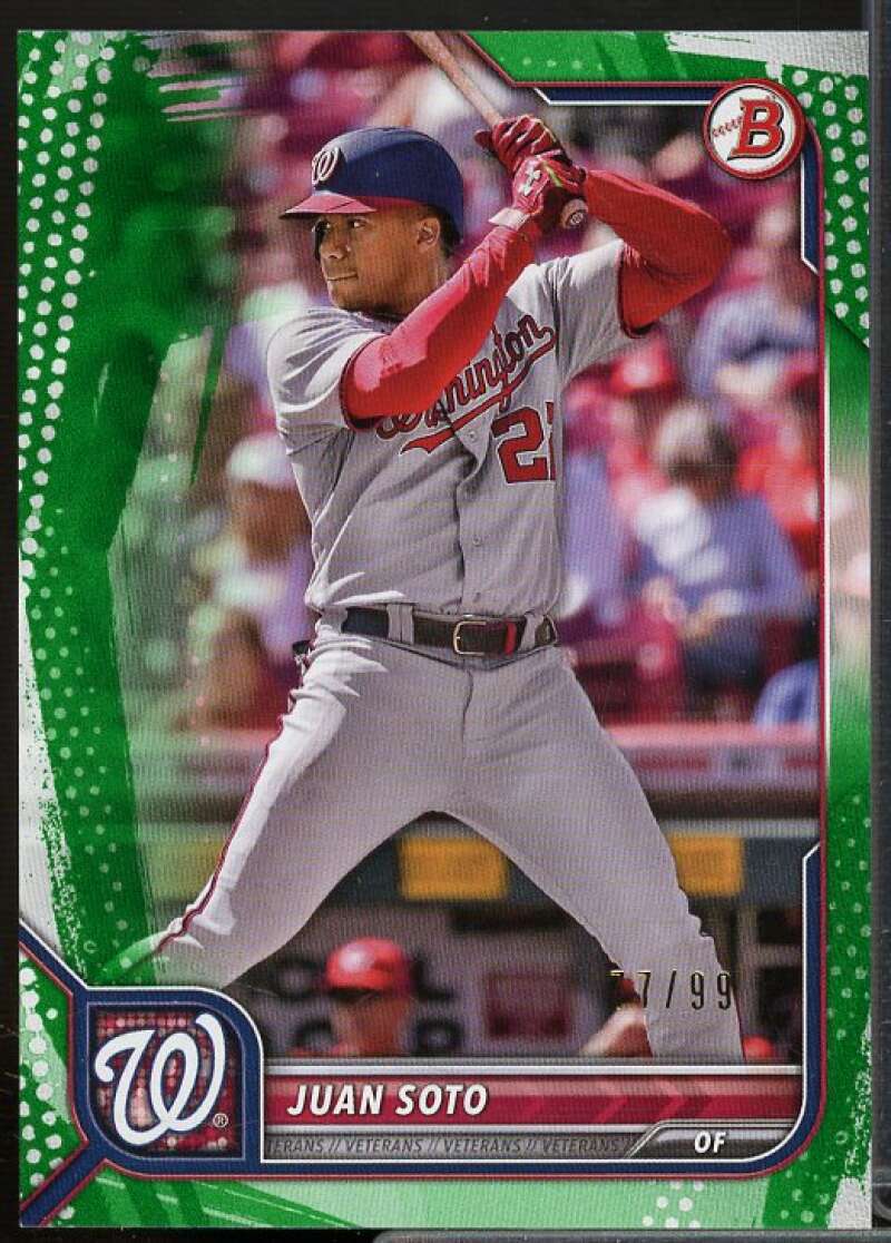 Juan Soto Card 2022 Bowman Green Pattern #10  Image 1