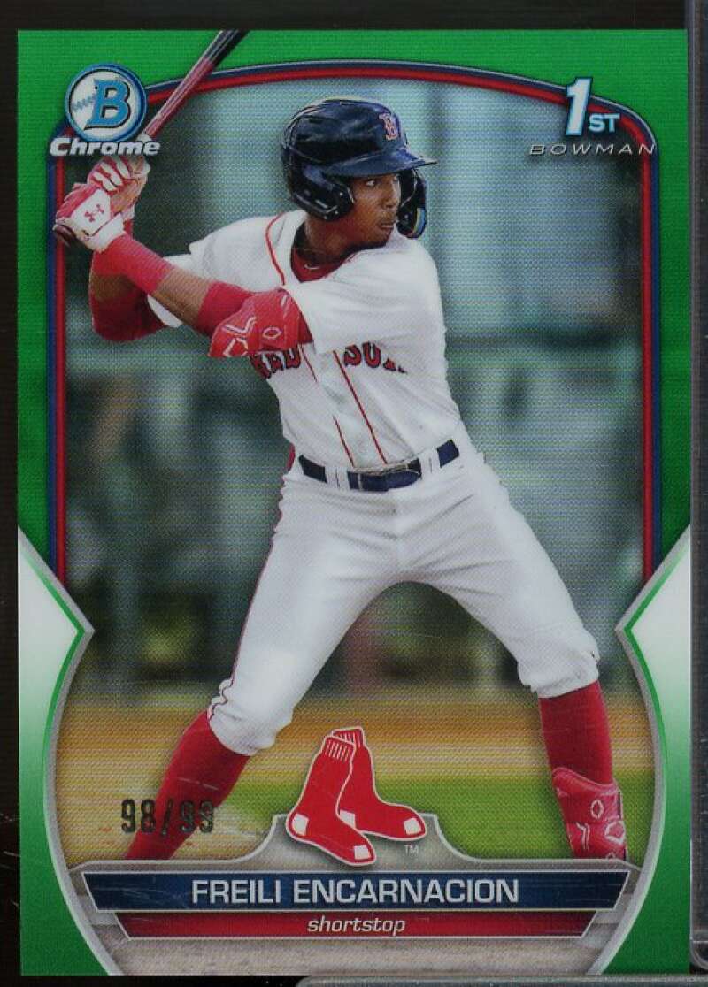 Freili Encarnacion Rookie 2023 Bowman Chrome Prospects Green Refractors #BCP117  Image 1