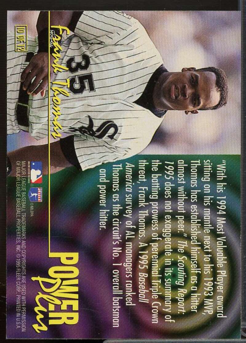 Frank Thomas Card 1996 Ultra Power Plus #10  Image 2