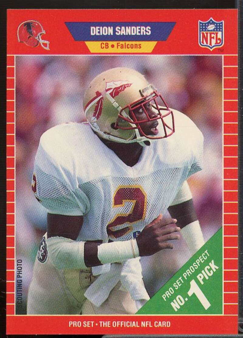 Deion Sanders Rookie Card 1989 Pro Set #486  Image 1