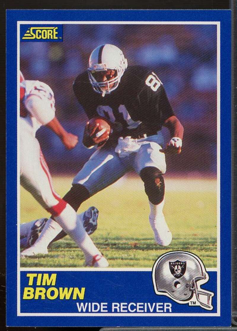 Tim Brown Rookie Card 1989 Score #86  Image 1