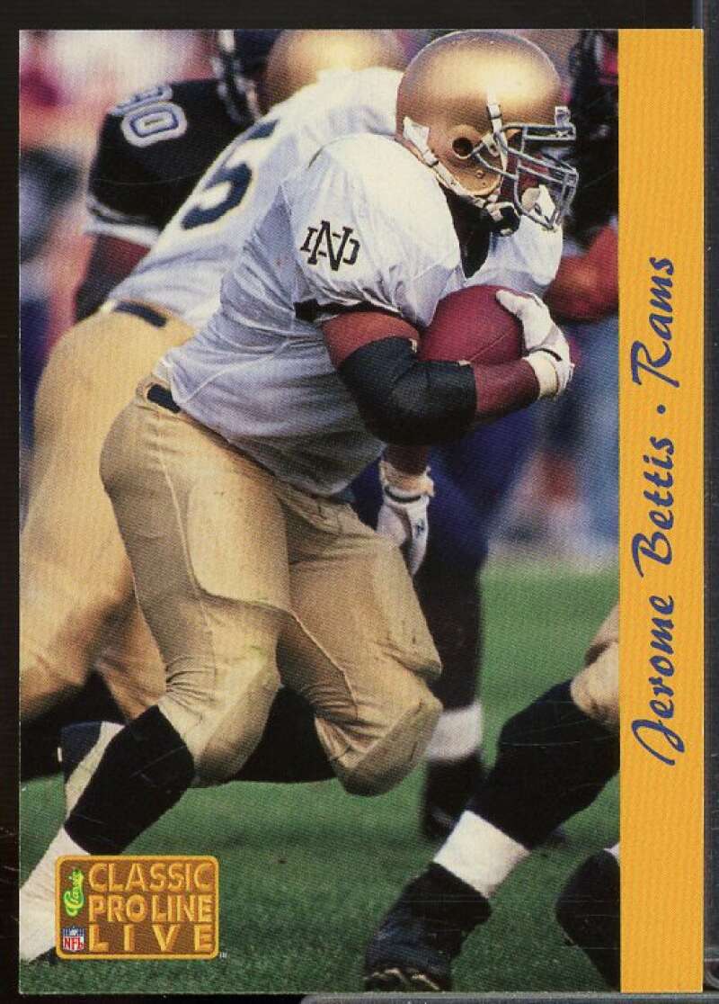 Jerome Bettis Rookie Card 1993 Pro Line Live #143  Image 1