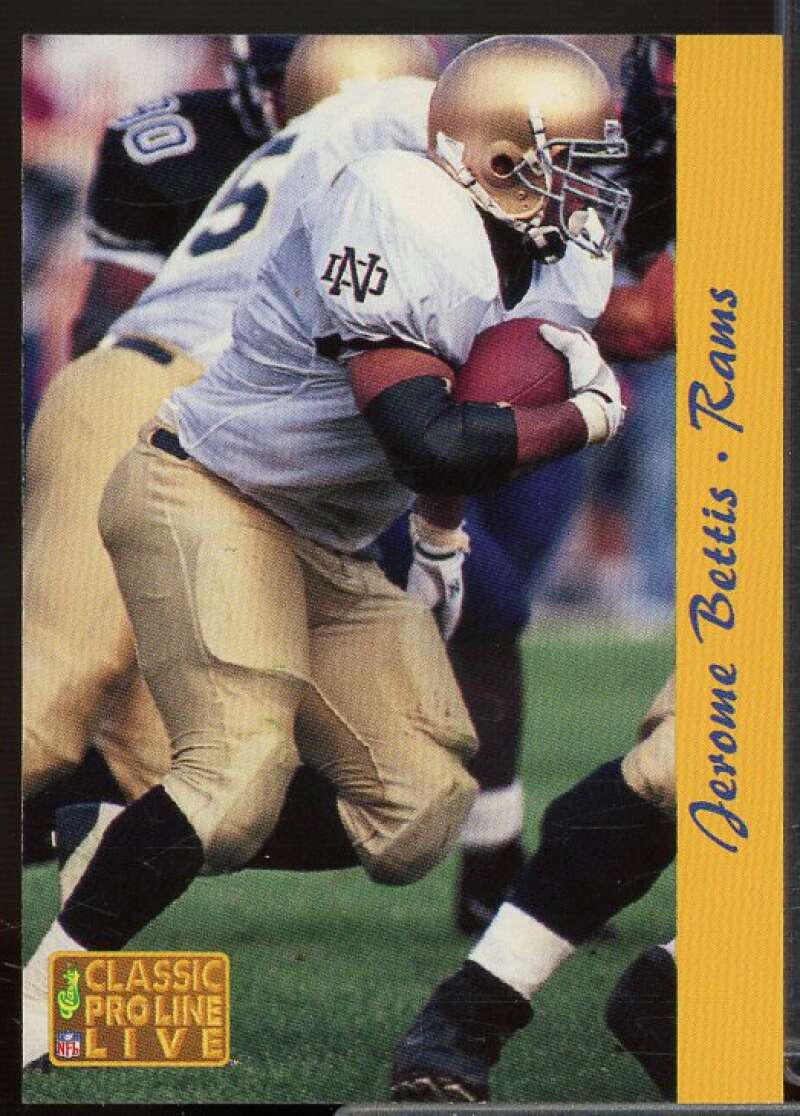 Jerome Bettis Rookie Card 1993 Pro Line Live #143  Image 1