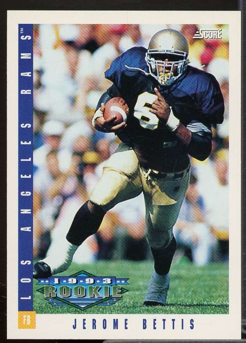 Jerome Bettis Rookie Card 1993 Score #306  Image 1