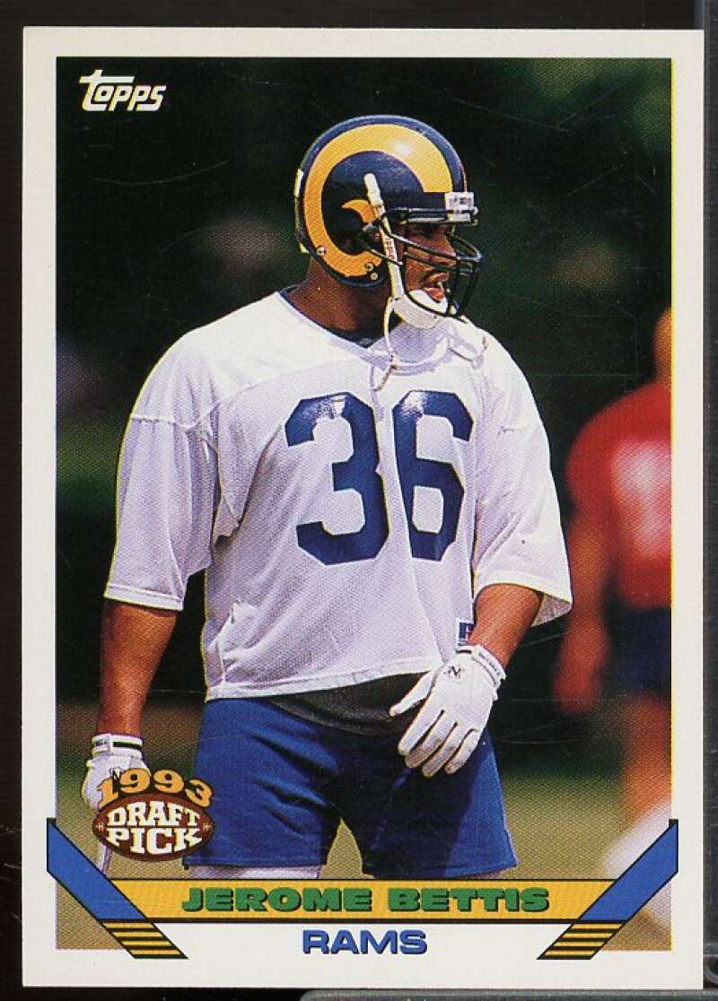 Jerome Bettis Rookie Card 1993 Topps #166  Image 1